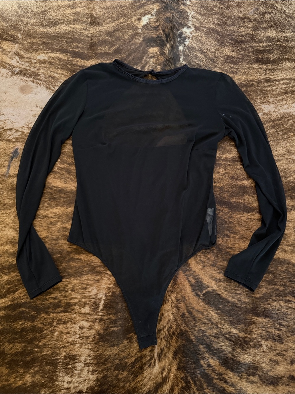 Auden Black Long-Sleeve Bodysuit